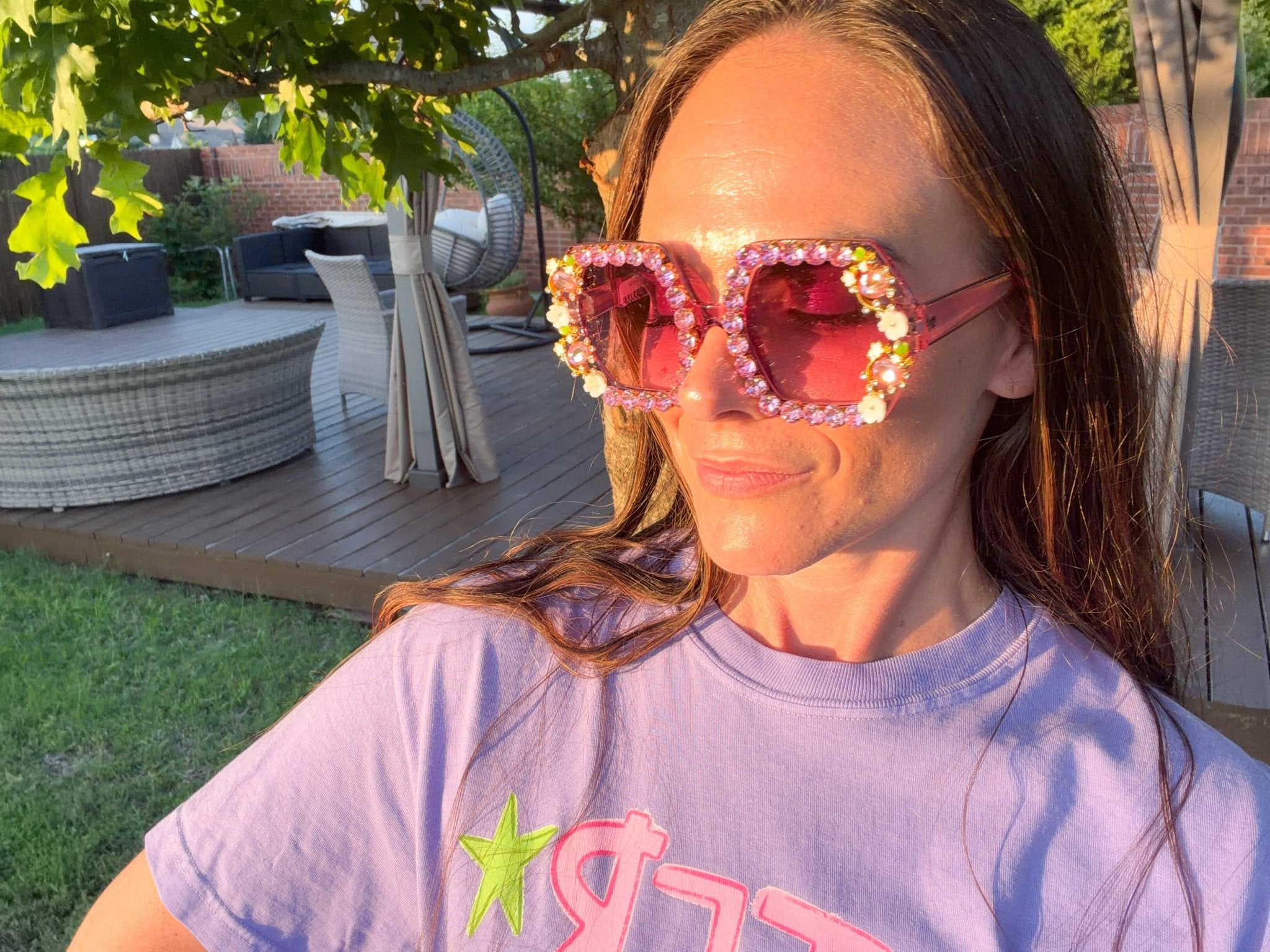 Bling & Bloom: Hand-Embellished Oversized Crystal Floral & Bee Sunglasses - Bella Blossom Boutique
