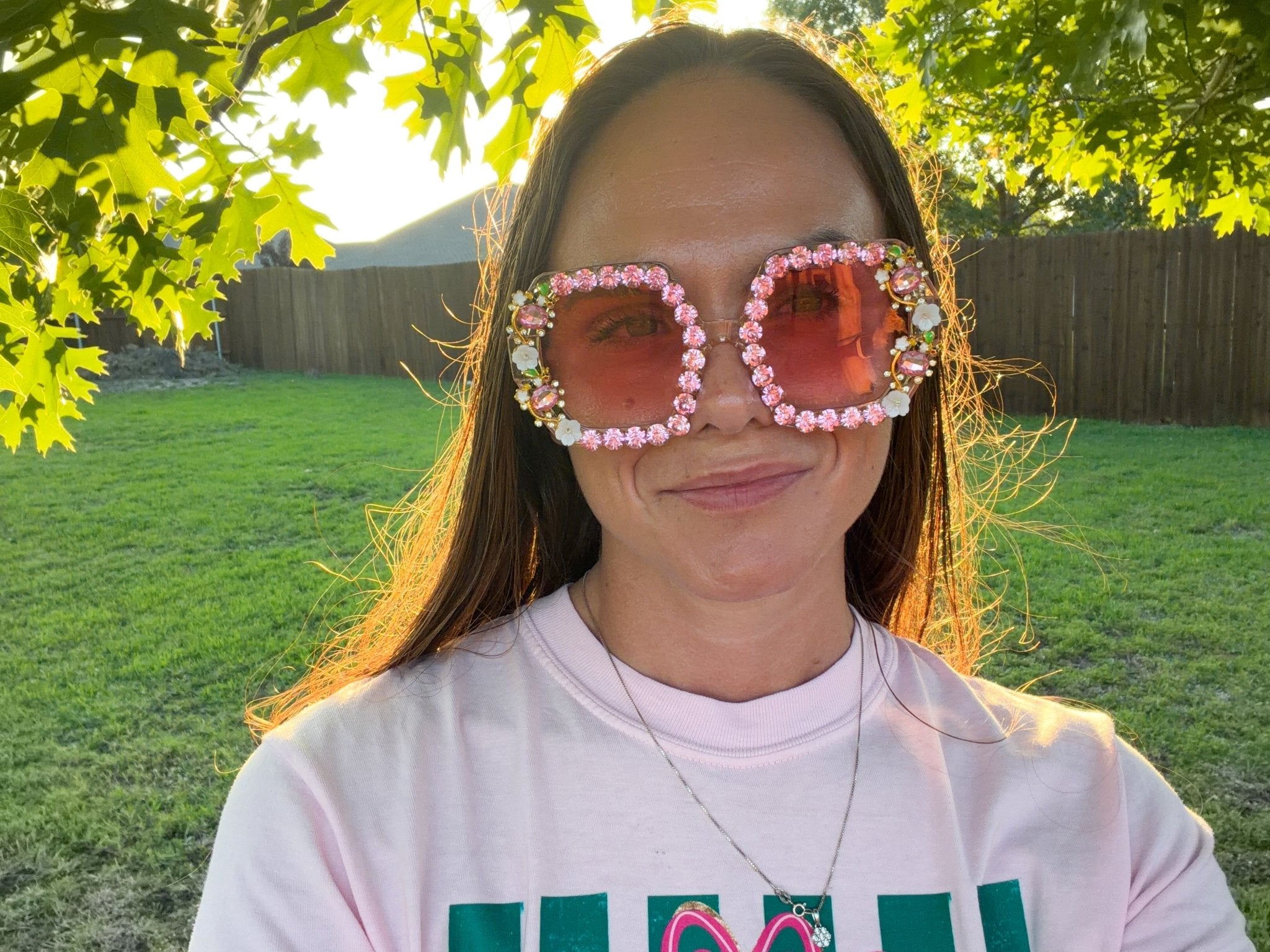 Bling & Bloom: Hand-Embellished Oversized Crystal Floral & Bee Sunglasses - Bella Blossom Boutique