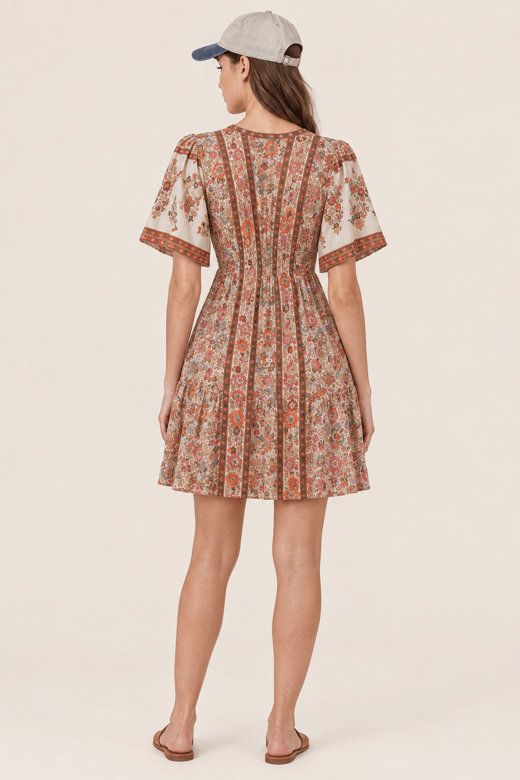 Boho Floral Print Woven Mini Dress - Bella Blossom Boutique