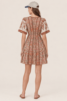 Boho Floral Print Woven Mini Dress - Bella Blossom Boutique