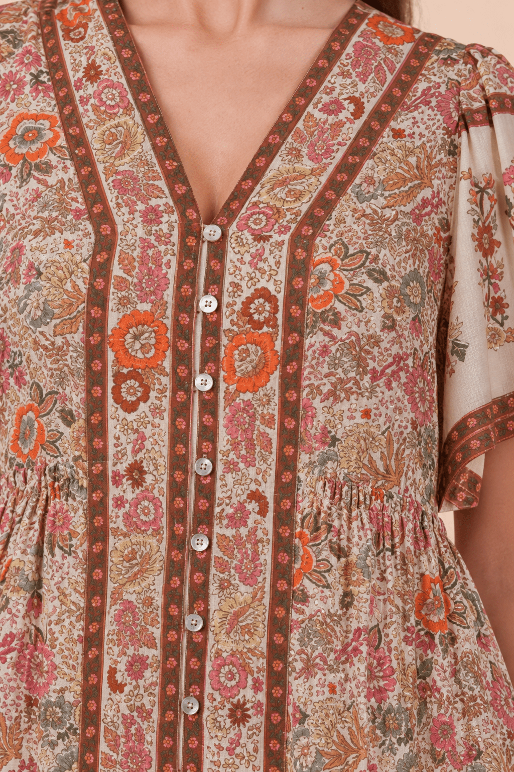 Boho Floral Print Woven Mini Dress - Bella Blossom Boutique