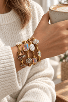 Brass Bejeweled Bangles - Bella Blossom Boutique