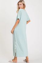 Breezy Coastal Striped Maxi Dress – Oversized Lace - Up Comfort - Bella Blossom Boutique