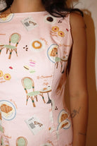 Café Rosé Pink Printed Cotton Mini Dress - Bella Blossom Boutique