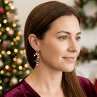 Candy Cane Dangle Earrings - Bella Blossom Boutique