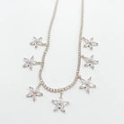 Celestial Crystal Multi - Star Charm Necklace - Bella Blossom Boutique