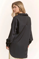 Celestial Gold Star Black Button - Up Blouse - Bella Blossom Boutique
