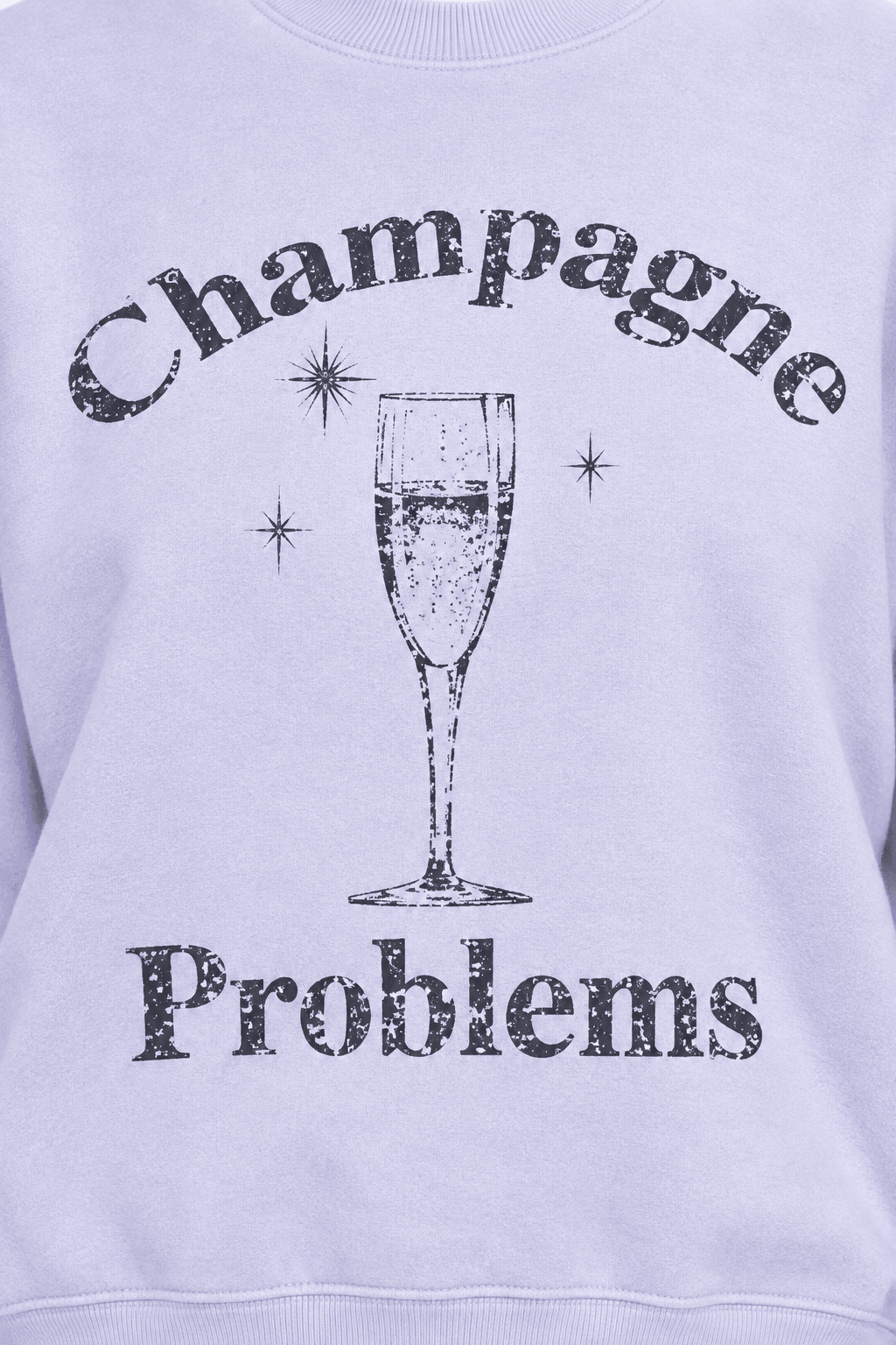 Champagne Problems Oversized Fleece Pullover - Cozy Graphic Sweatshirt - Bella Blossom Boutique
