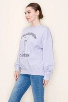 Champagne Problems Oversized Fleece Pullover - Cozy Graphic Sweatshirt - Bella Blossom Boutique
