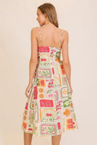 Cheri Vintage Floral Lace - Up Midi Dress - Bella Blossom Boutique