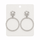 Circle Rhinestone Earrings - Bella Blossom Boutique