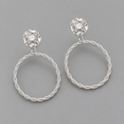 Circle Rhinestone Earrings - Bella Blossom Boutique