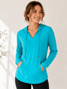 Cloud-Soft V-Neck Lightweight Pullover Hoodie - Bella Blossom Boutique