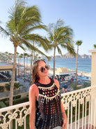 Coastal Dream: Seashell Trim Crochet Halter Top - Bella Blossom Boutique