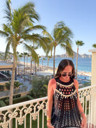 Coastal Dream: Seashell Trim Crochet Halter Top - Bella Blossom Boutique