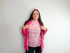 Cupid Love Valentine’s Heart Print Mesh Top - Pink - Bella Blossom Boutique