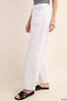 Electra Lightweight Wide - Leg Pants with Utility Pockets - Bella Blossom Boutique