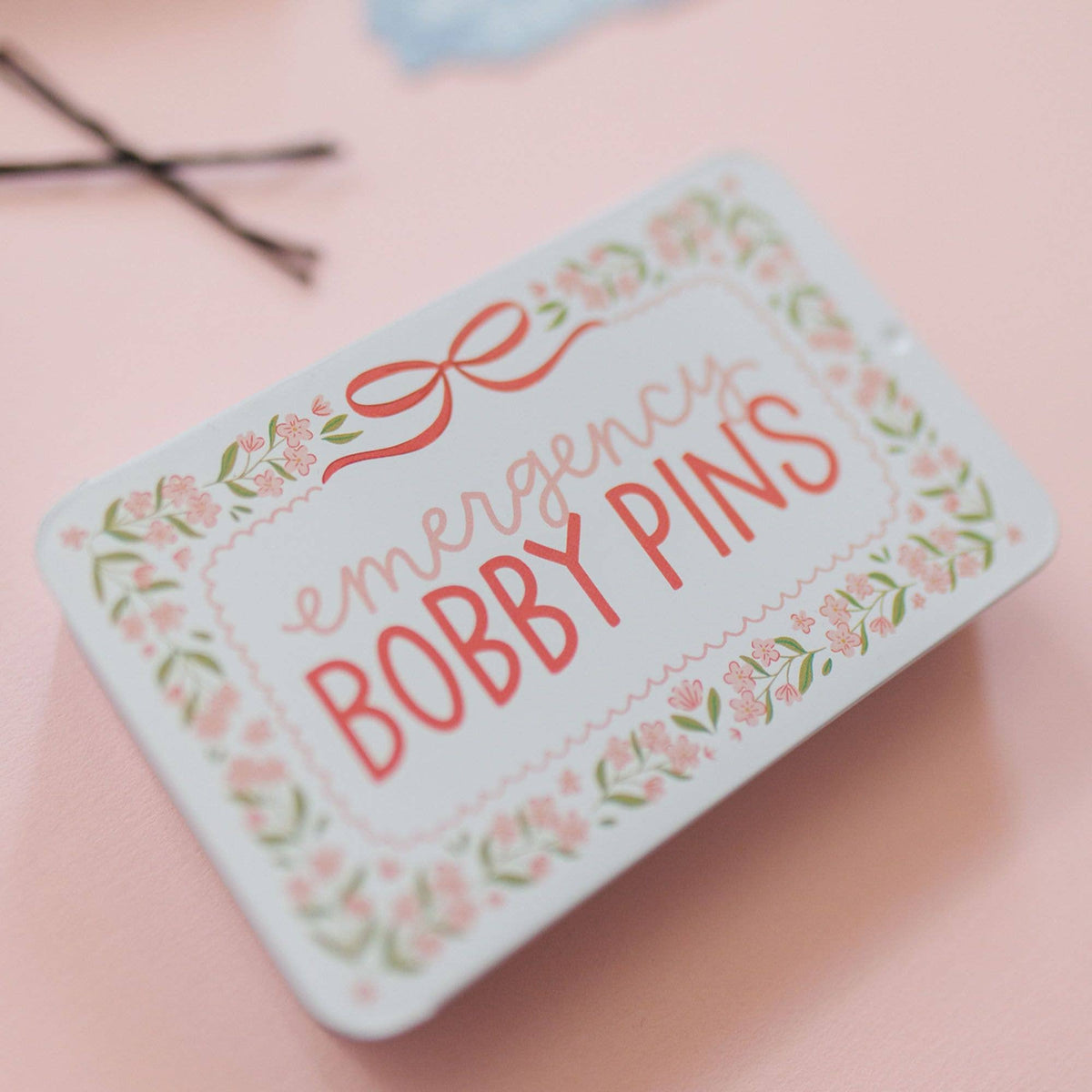 Emergency Bobby Pins Travel Tin- 60 Hair Pins - Bella Blossom Boutique