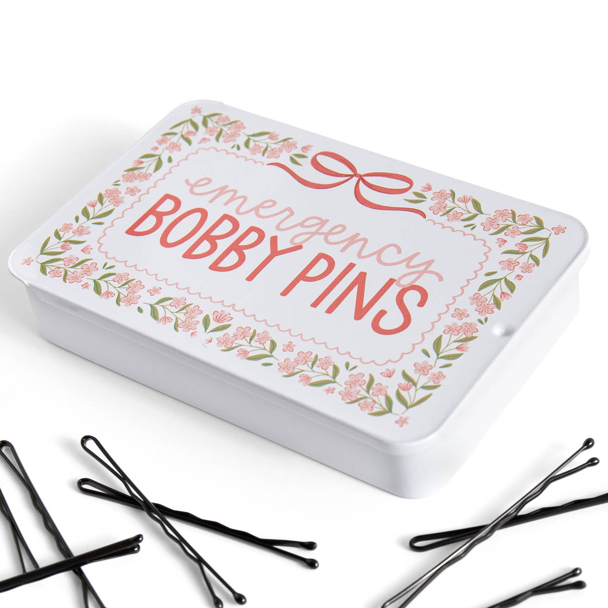 Emergency Bobby Pins Travel Tin- 60 Hair Pins - Bella Blossom Boutique