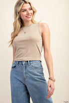 Essential Ribbed Knit Crop Tank – Ultra - Soft Stretch Basics - Bella Blossom Boutique