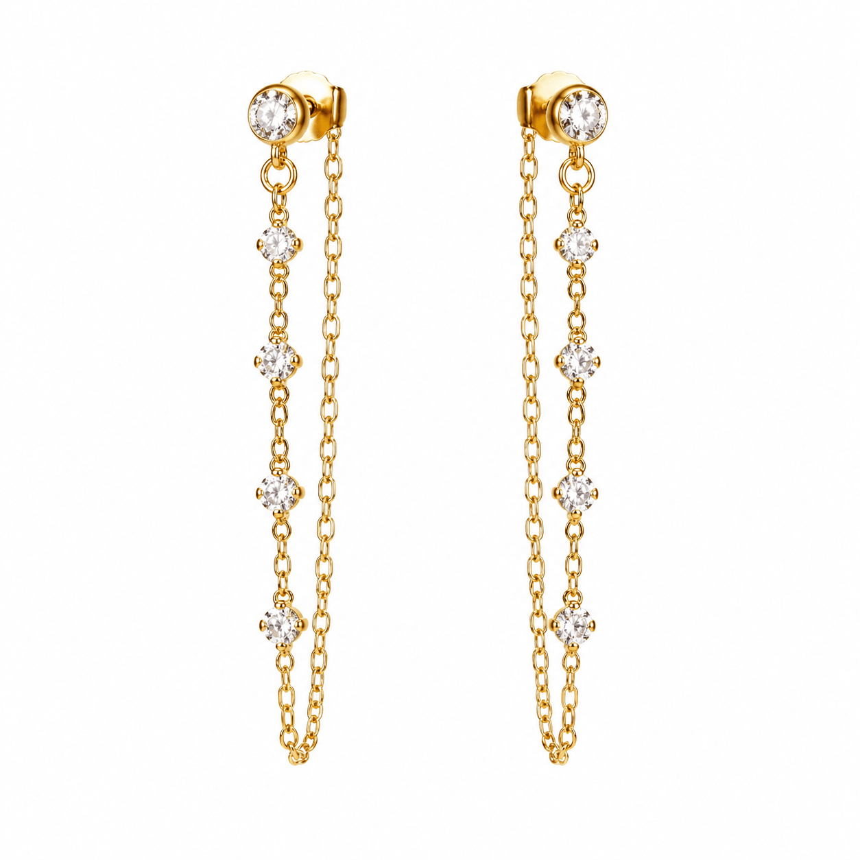 Eternal Shimmer Gold Dangle Earrings – Water - Resistant & Lightweight - Bella Blossom Boutique