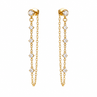 Eternal Shimmer Gold Dangle Earrings – Water - Resistant & Lightweight - Bella Blossom Boutique