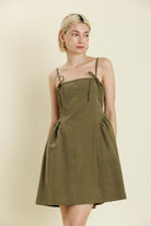 Everly Cotton Bow - Tie Mini Dress – Flattering Summer Sundress - Bella Blossom Boutique