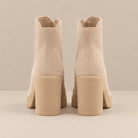 Everly Suede Block Heel Booties – Neutral Lug Sole Ankle Boots - Bella Blossom Boutique