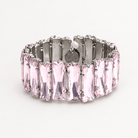 Faceted Rectangle Rhinestone Stretch Bracelet - Bella Blossom Boutique
