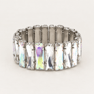 Faceted Rectangle Rhinestone Stretch Bracelet - Bella Blossom Boutique