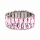 Faceted Rectangle Rhinestone Stretch Bracelet - Bella Blossom Boutique