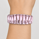Faceted Rectangle Rhinestone Stretch Bracelet - Bella Blossom Boutique