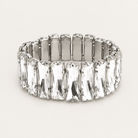 Faceted Rectangle Rhinestone Stretch Bracelet - Bella Blossom Boutique