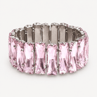 Faceted Rectangle Rhinestone Stretch Bracelet - Bella Blossom Boutique