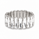Faceted Rectangle Rhinestone Stretch Bracelet - Bella Blossom Boutique