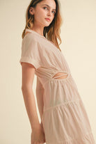 Flawless Tiered Blush Dress - Bella Blossom Boutique