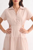 Flawless Tiered Blush Dress - Bella Blossom Boutique
