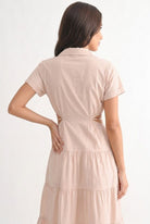 Flawless Tiered Blush Dress - Bella Blossom Boutique