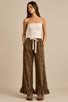 Floral Jacquard Seamless Tube Top - Two-Tone Chic - Bella Blossom Boutique