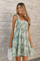 Garden Party Floral Smocked Tiered Sundress - Bella Blossom Boutique