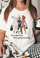 Get In Ghoulies We're Going Haunting Tee – Retro Spooky Season Sweatshirt - Bella Blossom Boutique