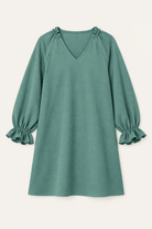Girls Night Out Boho V-Neck Dress with Ruffle Sleeves - Bella Blossom Boutique