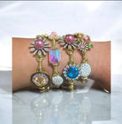 Glamour Girl Handmade Brass & Rhinestone Statement Bangles - Bella Blossom Boutique