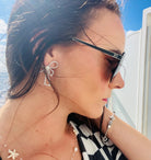 Glimmering Crystal Bow Statement Earrings - Bella Blossom Boutique