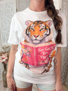 Go Get 'Em Tiger Bookish Rhinestone Graphic Tee - Bella Blossom Boutique