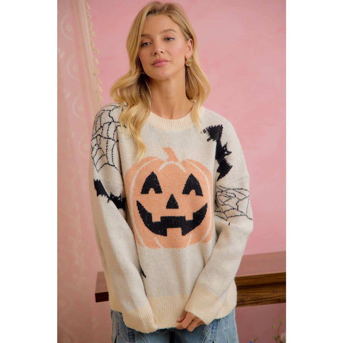 Halloween Knit Sweater- Spooky Season - Bella Blossom Boutique