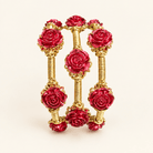Handcrafted Red Rose Bangle - Bella Blossom Boutique
