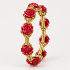 Handcrafted Red Rose Bangle - Bella Blossom Boutique