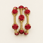 Handcrafted Red Rose Bangle - Bella Blossom Boutique