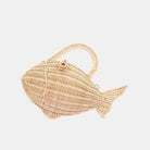 Handwoven Nemo Fish - Shaped Rattan Crossbody Bag - Bella Blossom Boutique